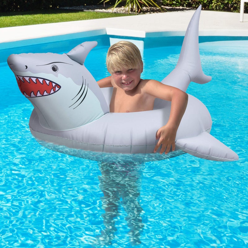 GoFloats Great White Bite Jr Pool Float Party Tube, Stylish Floating for Kids - Image 2